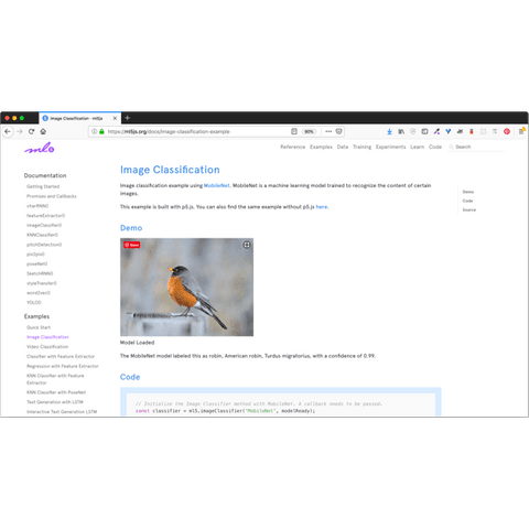 ml5js·Friendly Machine Learning For The Web